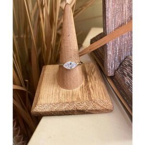 Brass and Rhodium Plated AAA Clear CZ Silver Ring Size 6,7,8,9
